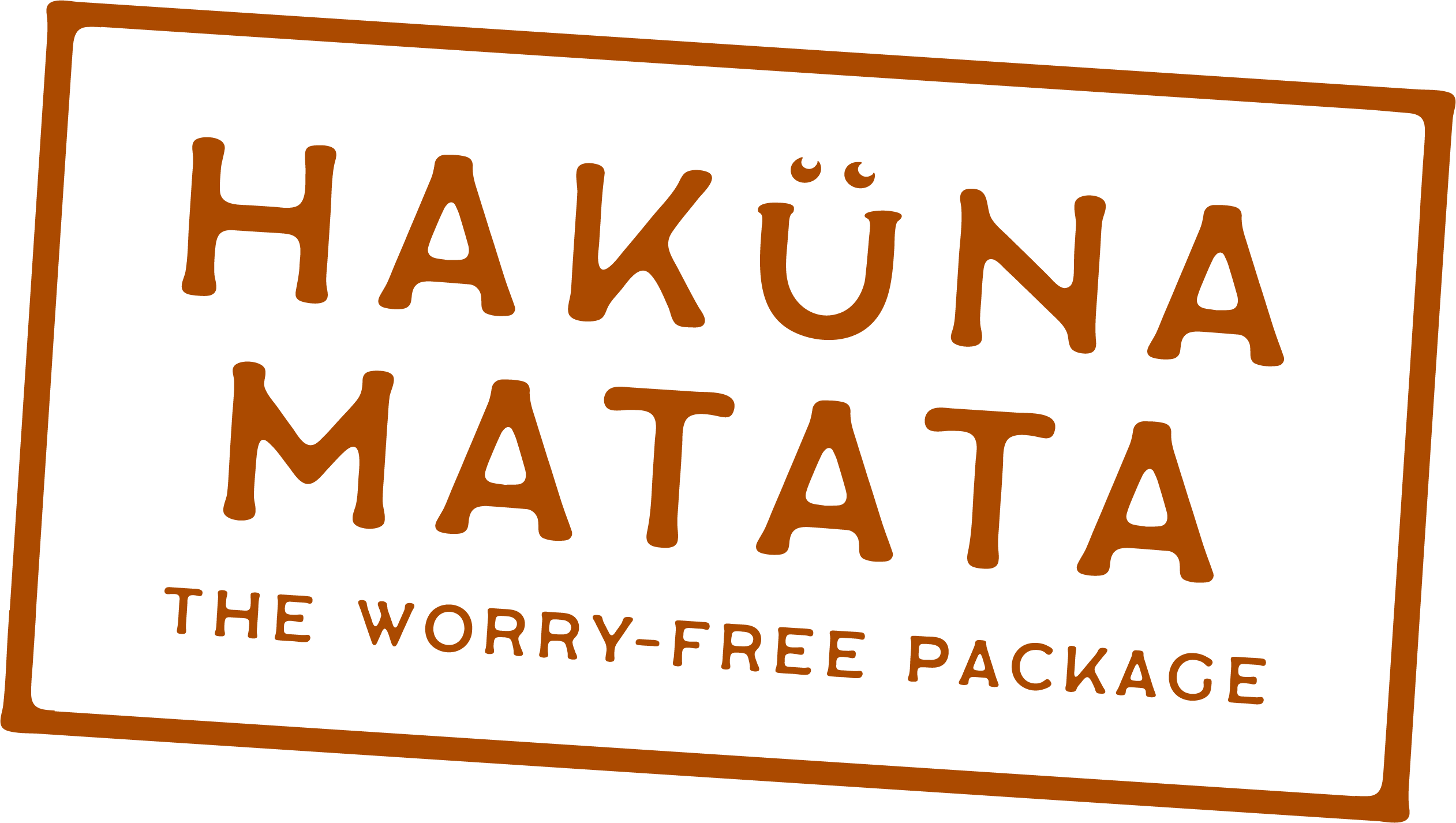 Logo mit "Hakuna Matata, the worry-free package"