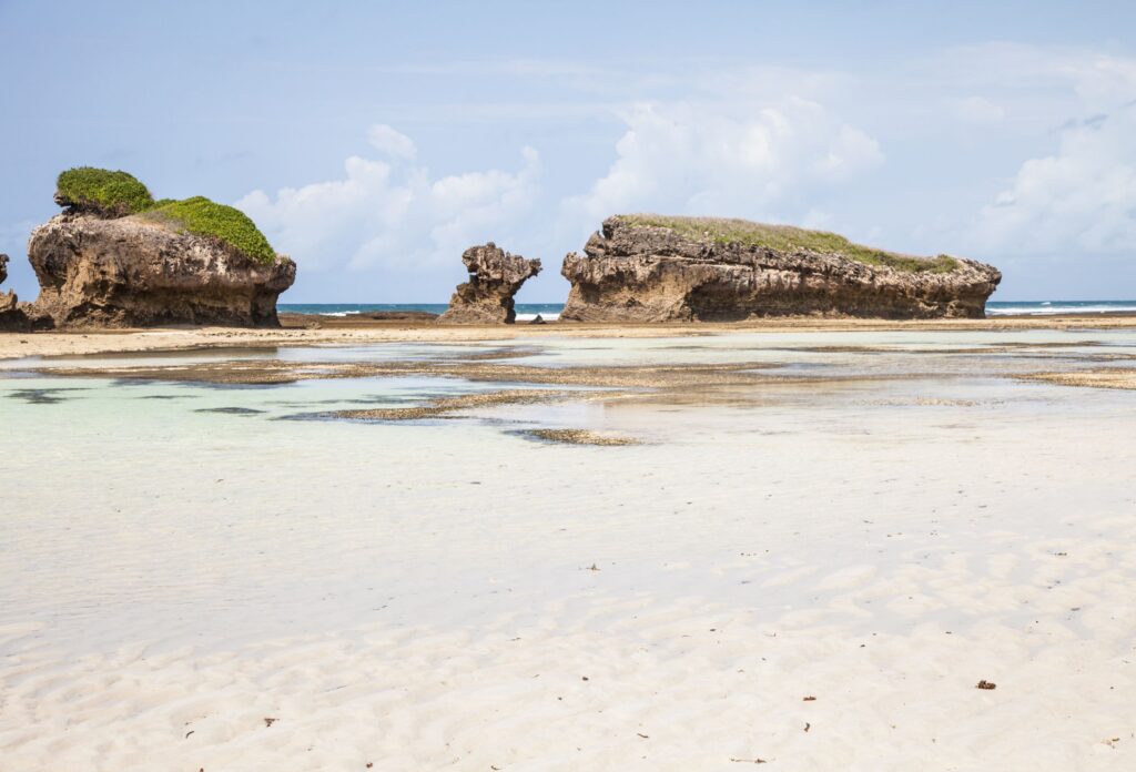 Watamu beach rocks